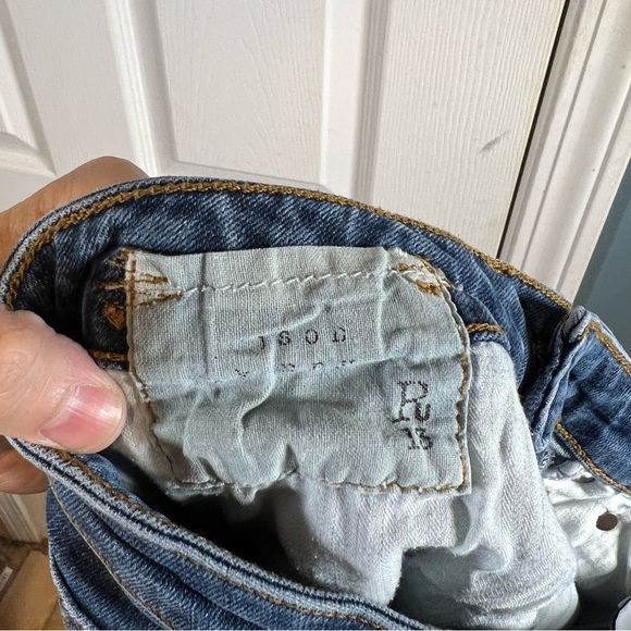 R13 Alison Skinny Jeans Strummer Blue Raw Hem Distressed - Picture 11 of 11